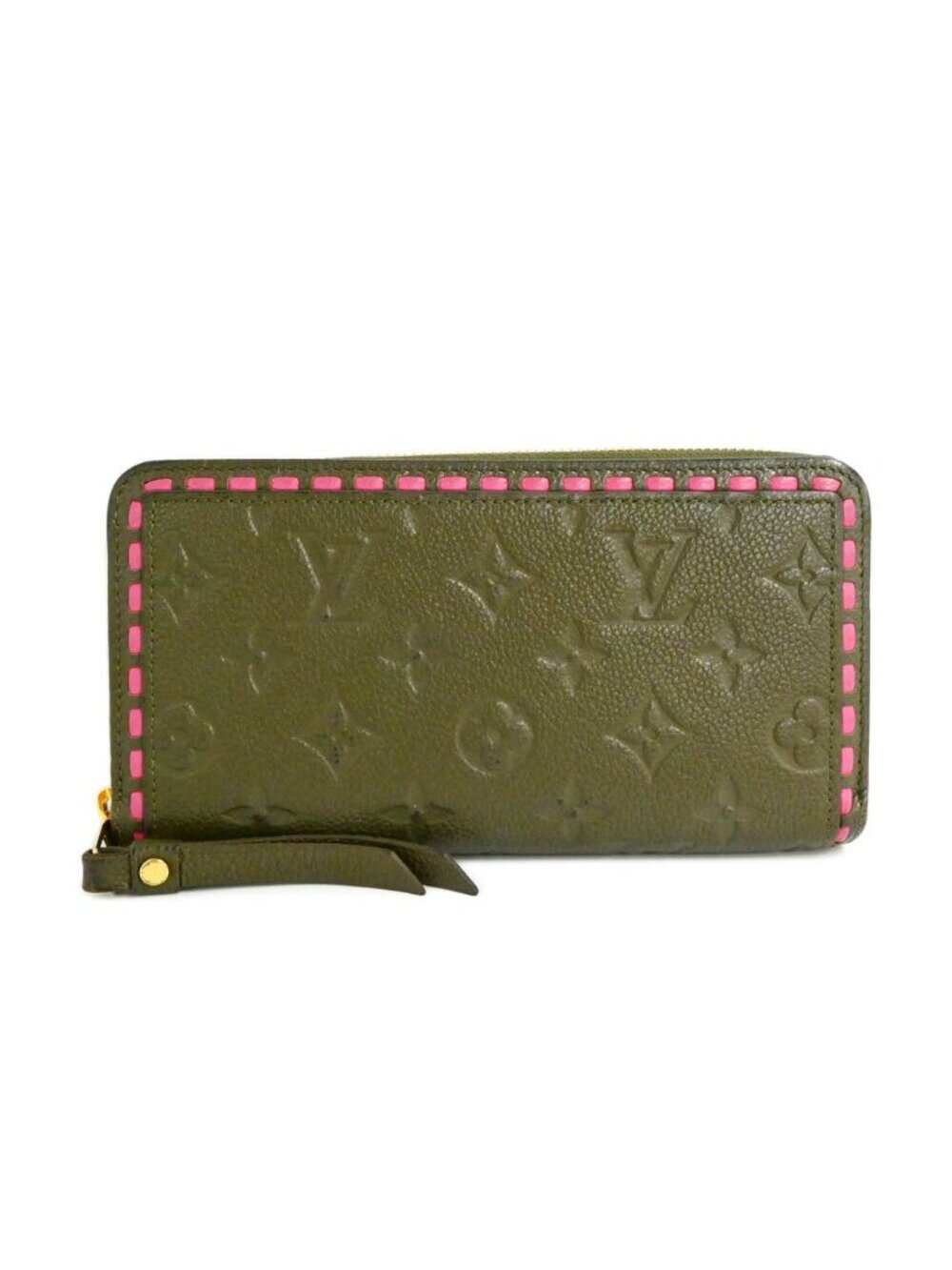Louis Vuitton Zippy Wallet Monogram Empreinte Khaki Green Zip Around